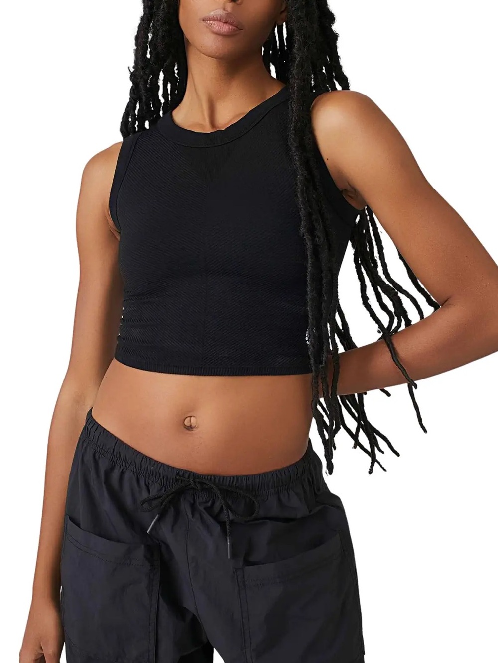 NWOT FP Movement by Free People Free Throw Muscle Tank in Black | XS/S